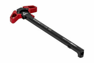 The Radian Raptor Charging handle comes in a red anodized finish